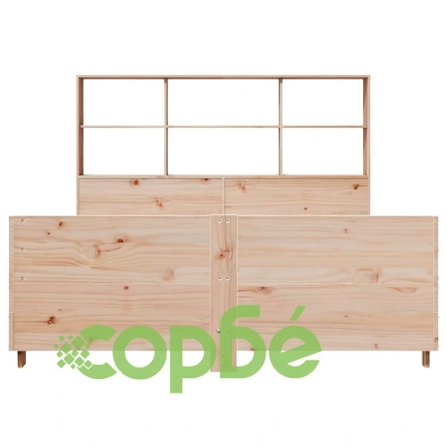 Рамка за легло от масивна чамова дървесина 120x200 см с отделения за съхранение ➤ топ цена ➤ sorbe.bg