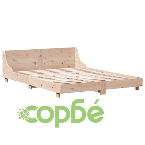 Рамка за легло от масивна чамова дървесина 120x200 см с отделения за съхранение ➤ топ цена ➤ sorbe.bg