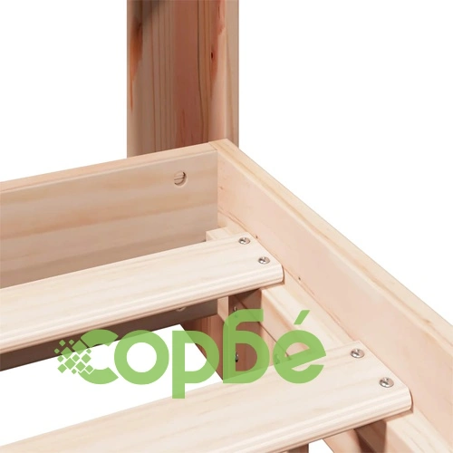 Рамка за легло от масивна чамова дървесина 120x200 см с отделения за съхранение ➤ топ цена ➤ sorbe.bg