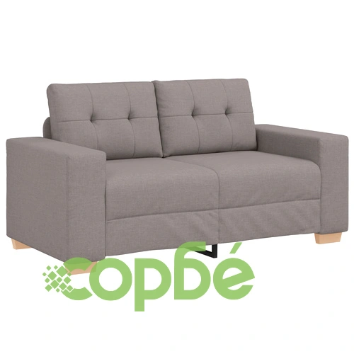 Комплект дивани от 3 части с възглавници в цвят таупе, полиестерен текстил ➤ топ цена ➤ sorbe.bg