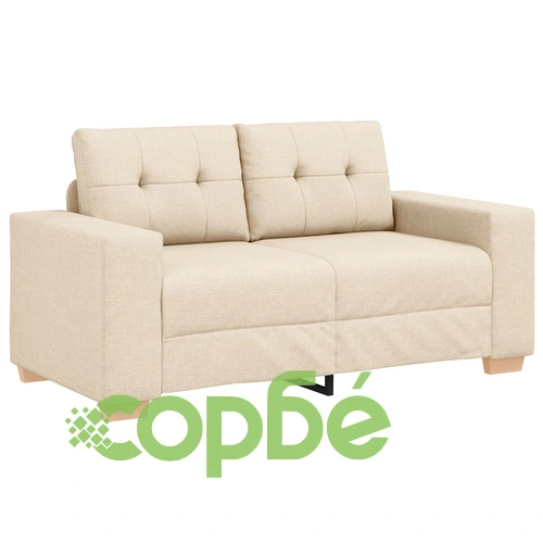 3-Часов Софа Комплект с Възглавници от Текстил в Кремав Цвят ➤ топ цена ➤ sorbe.bg