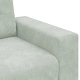 3-частен комплект диван от светлосив велур с възглавници - 100 x 78 x 80 см