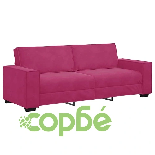 Комплект от 2 дивана с кадифена тапицерия, бордо, 160/220 см ➤ топ цена ➤ sorbe.bg