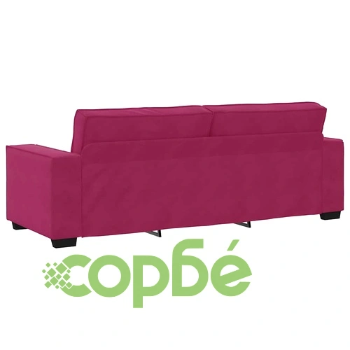 Комплект от 2 дивана с кадифена тапицерия, бордо, 160/220 см ➤ топ цена ➤ sorbe.bg