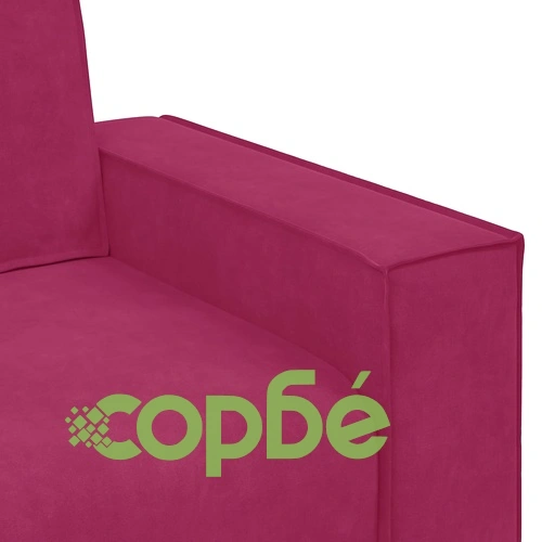Комплект от 2 дивана с кадифена тапицерия, бордо, 160/220 см ➤ топ цена ➤ sorbe.bg