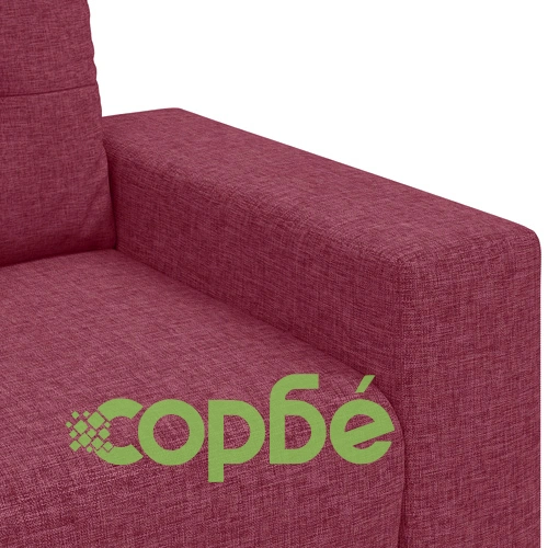 Диван комплект от 2 части с възглавници - бордо текстил ➤ топ цена ➤ sorbe.bg