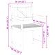 Градински столове от масивна акация - комплект 6 бр, 56x55.5x90 см