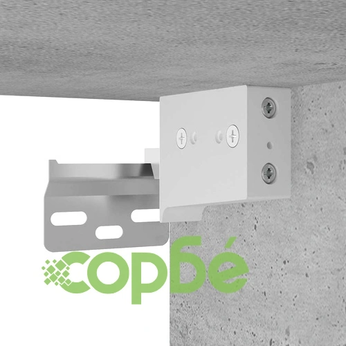 Шкаф за мивка за баня с вградена керамична мивка и смесител, Бетон сив, 41x38,5x46 см ➤ топ цена ➤ sorbe.bg