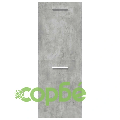 Комплект мебели за баня от 5 части в бетонно сив цвят от инженерно дърво ➤ топ цена ➤ sorbe.bg