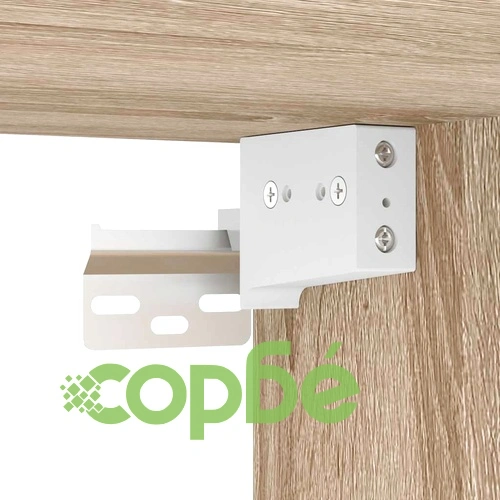 Комплект шкафове за баня от 4 части - дъб сонома от инженерно дърво ➤ топ цена ➤ sorbe.bg