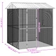 Просторна клетка за птици от стомана, антрацитен цвят, 210x227x247 см, за външен и вътрешен монтаж