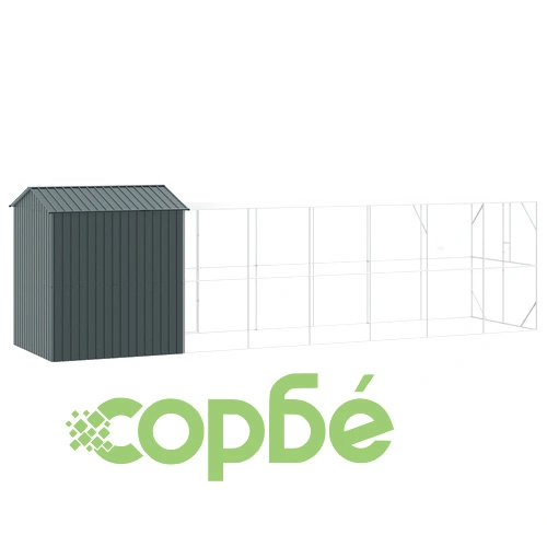 Клетка за птици от стомана с разширение, Антрацит, 210x817x247 см ➤ топ цена ➤ sorbe.bg