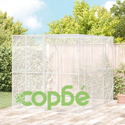 Просторна Авиария за Птици от Стомана, Антрацит, 302x206x214 см, Външна/Вътрешна Употреба ➤ топ цена ➤ sorbe.bg