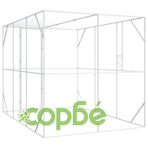 Просторна Авиария за Птици от Стомана, Антрацит, 302x206x214 см, Външна/Вътрешна Употреба ➤ топ цена ➤ sorbe.bg