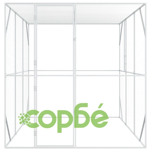 Просторна Авиария за Птици от Стомана, Антрацит, 302x206x214 см, Външна/Вътрешна Употреба ➤ топ цена ➤ sorbe.bg