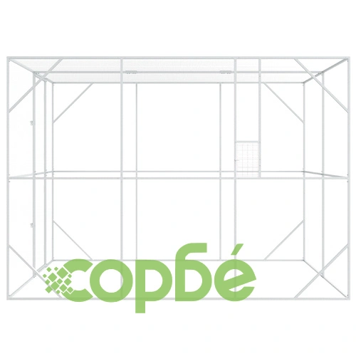 Просторна Авиария за Птици от Стомана, Антрацит, 302x206x214 см, Външна/Вътрешна Употреба ➤ топ цена ➤ sorbe.bg