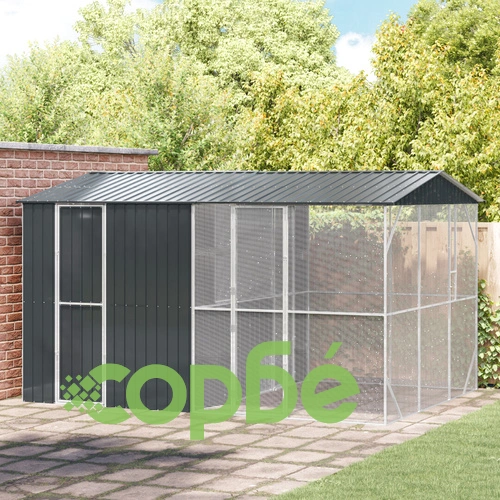 Просторна клетка за птици с разширение - Антрацит 310x442x247 см от стомана за външен монтаж ➤ топ цена ➤ sorbe.bg