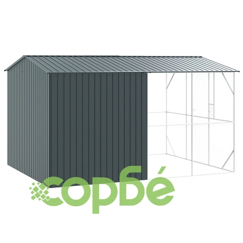 Просторна клетка за птици с разширение - Антрацит 310x442x247 см от стомана за външен монтаж ➤ топ цена ➤ sorbe.bg