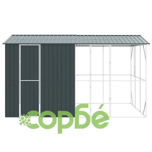 Просторна клетка за птици с разширение - Антрацит 310x442x247 см от стомана за външен монтаж ➤ топ цена ➤ sorbe.bg