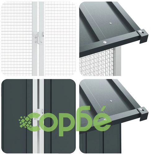 Просторна клетка за птици с разширение от стомана, Антрацит, 310x817x247 см ➤ топ цена ➤ sorbe.bg