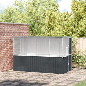 Клетка за птици от поцинкована стомана - Антрацит 215x78x200 см