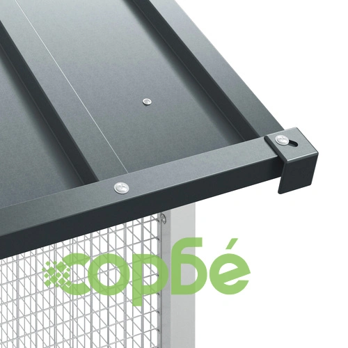 Клетка за птици от поцинкована стомана - Антрацит 215x78x200 см ➤ топ цена ➤ sorbe.bg