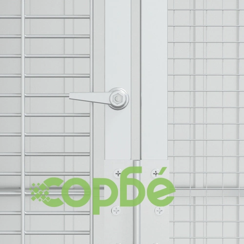 Клетка за птици от стомана, сива, 215x110x247 см, за вътрешна и външна употреба ➤ топ цена ➤ sorbe.bg