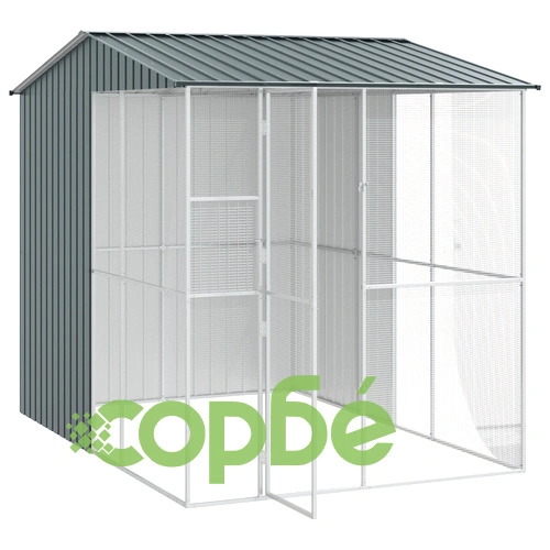 Птичарник от Стомана с Антрацитно Покритие 215x310x247 см за Градината ➤ топ цена ➤ sorbe.bg