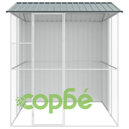 Птичарник от Стомана с Антрацитно Покритие 215x310x247 см за Градината ➤ топ цена ➤ sorbe.bg