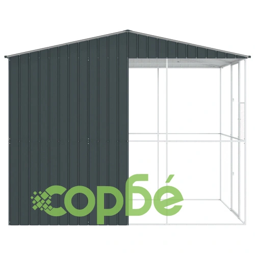 Птичарник от Стомана с Антрацитно Покритие 215x310x247 см за Градината ➤ топ цена ➤ sorbe.bg