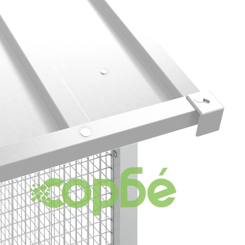 Просторна Волиера за Птици 215x310x247 см от Прахово Боядисана Стомана, Сива ➤ топ цена ➤ sorbe.bg