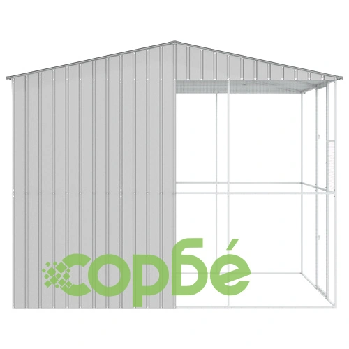 Просторна Волиера за Птици 215x310x247 см от Прахово Боядисана Стомана, Сива ➤ топ цена ➤ sorbe.bg