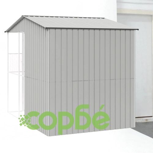 Просторна Волиера за Птици 215x310x247 см от Прахово Боядисана Стомана, Сива ➤ топ цена ➤ sorbe.bg