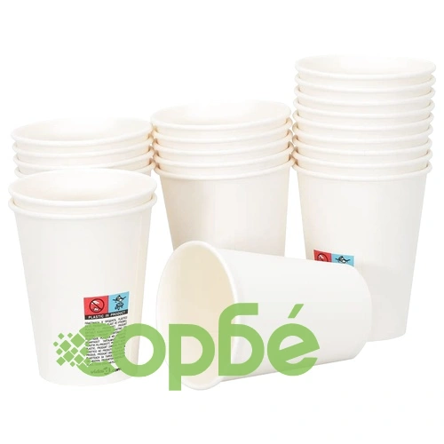Хартиени Чаши за Кафе с Капачки 1000 бр. - 12oz (300ml) Висококачествени Бели ➤ топ цена ➤ sorbe.bg