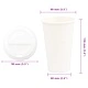 Хартиени чаши за кафе с капачки 1000 бр. - 16oz/400ml, висококачествени, устойчиви на изтичане