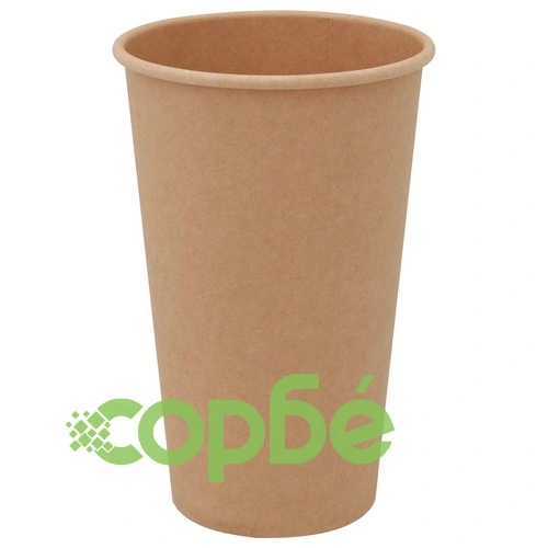Хартиени чаши за кафе с капачки 1000 бр. 16oz 400ml кафяви ➤ топ цена ➤ sorbe.bg