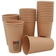Хартиени чаши за кафе с капачки 1000 бр. 16oz 400ml кафяви