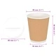 Хартиени Чаши за Кафе с Капачки 1000 бр. - Кафяви, 8oz/200ml, Еко Материали