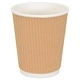 Хартиени Чаши за Кафе с Капачки 1000 бр. - Кафяви, 8oz/200ml, Еко Материали