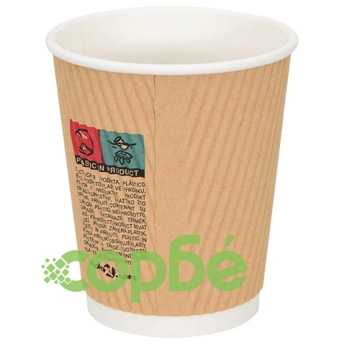 Хартиени Чаши за Кафе с Капачки 1000 бр. - Кафяви, 8oz/200ml, Еко Материали ➤ топ цена ➤ sorbe.bg