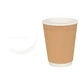 Хартиени чаши за кафе с капачки 1000 бр. 12oz 300ml, кафяви