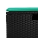 Градински диван комплект 6 части с възглавници черен полиратан