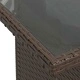 Градински комплект от 6 части с възглавници, полиратан, акация, кафяв