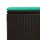 Градински диван комплект 6 части с възглавници черен полиратан акация