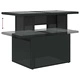 Градински комплект диван с възглавници, 9 части, PE ратан, сив/черен