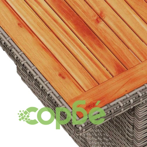 Градински комплект диван от черен полиратан със 7 части и възглавници ➤ топ цена ➤ sorbe.bg