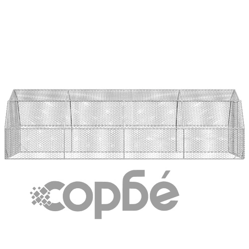 Пилешки заграден двор 2,5x8x2,25 м от поцинкована стомана за птици ➤ топ цена ➤ sorbe.bg