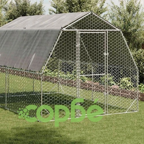 Голям Пилешки Заслон с Покрив 2,5x4x2,25 м от Поцинкована Стомана ➤ топ цена ➤ sorbe.bg