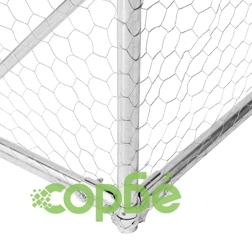 Просторен Пилешки Заграден Двор с Покрив 2,5x8x2,25 м от Поцинкована Стомана ➤ топ цена ➤ sorbe.bg