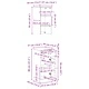Комплект мебели за баня VIGO от масивна борова дървесина 37x34x150 см - кафяво и медно кафяво